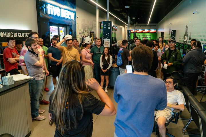 A crowd gathered around the stage at Calculated Loss 2023