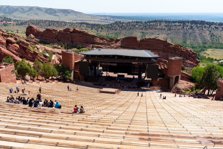 Red Rocks Amphitheatre seen from the top rows