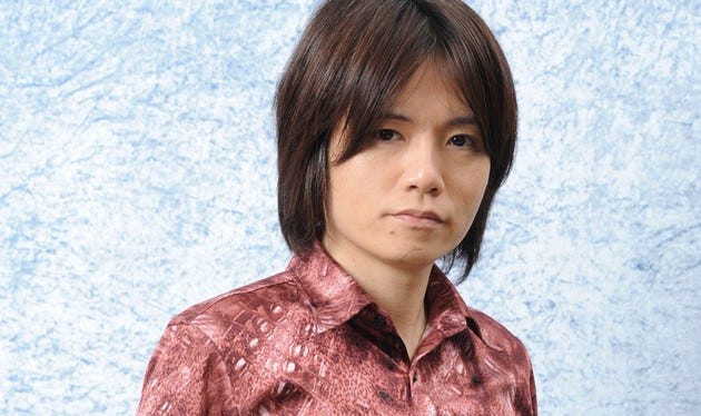 Portrait of game designer Masahiro Sakurai