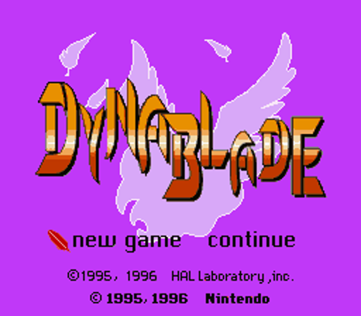 Dyna Blade title screen