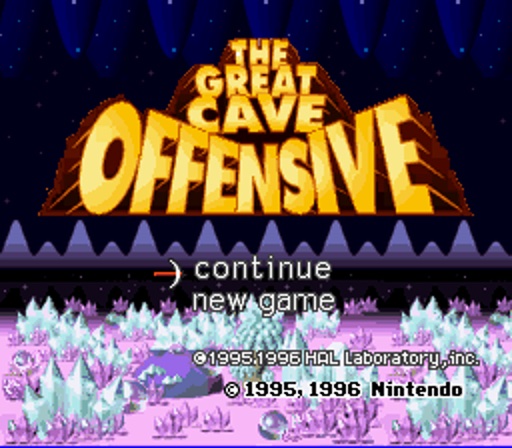 The Great Cave Offensive title screen