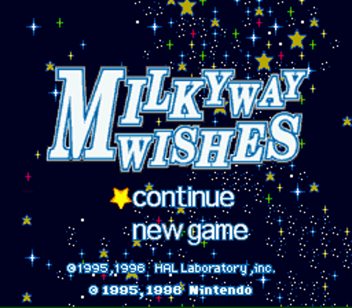 Milky Way Wishes title screen