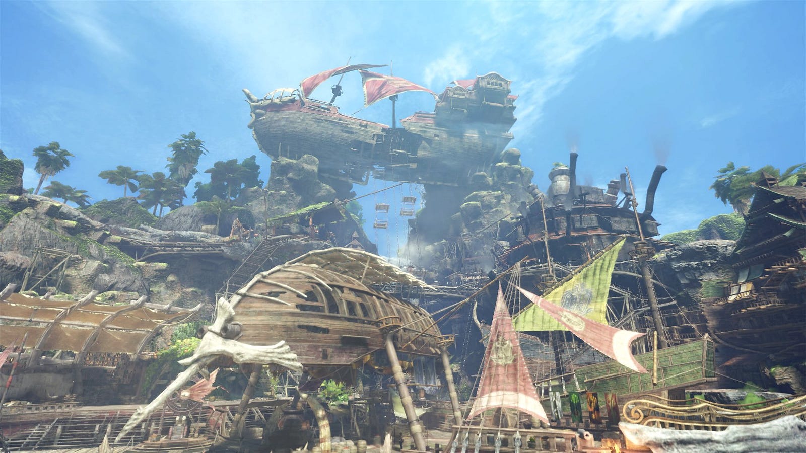 Astera, a town built from shipwrecks into a cliffside